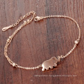 Double Layer Bead Custom Stainless Steel Rose Gold Elephant Bracelet